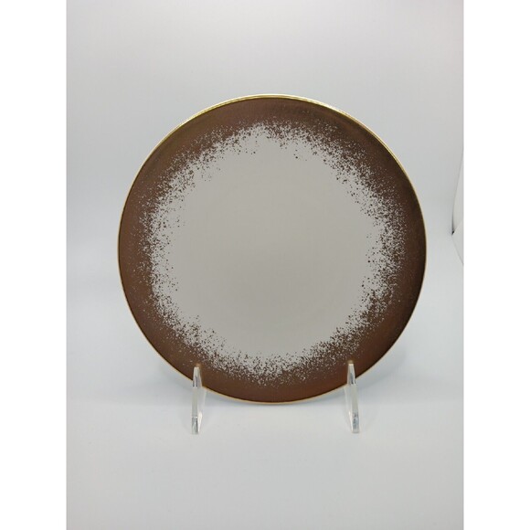LENOX LX COLLECTIVE Plate Porcelain 7 1/2" Gold White New Old Stock Rare - Picture 1 of 6